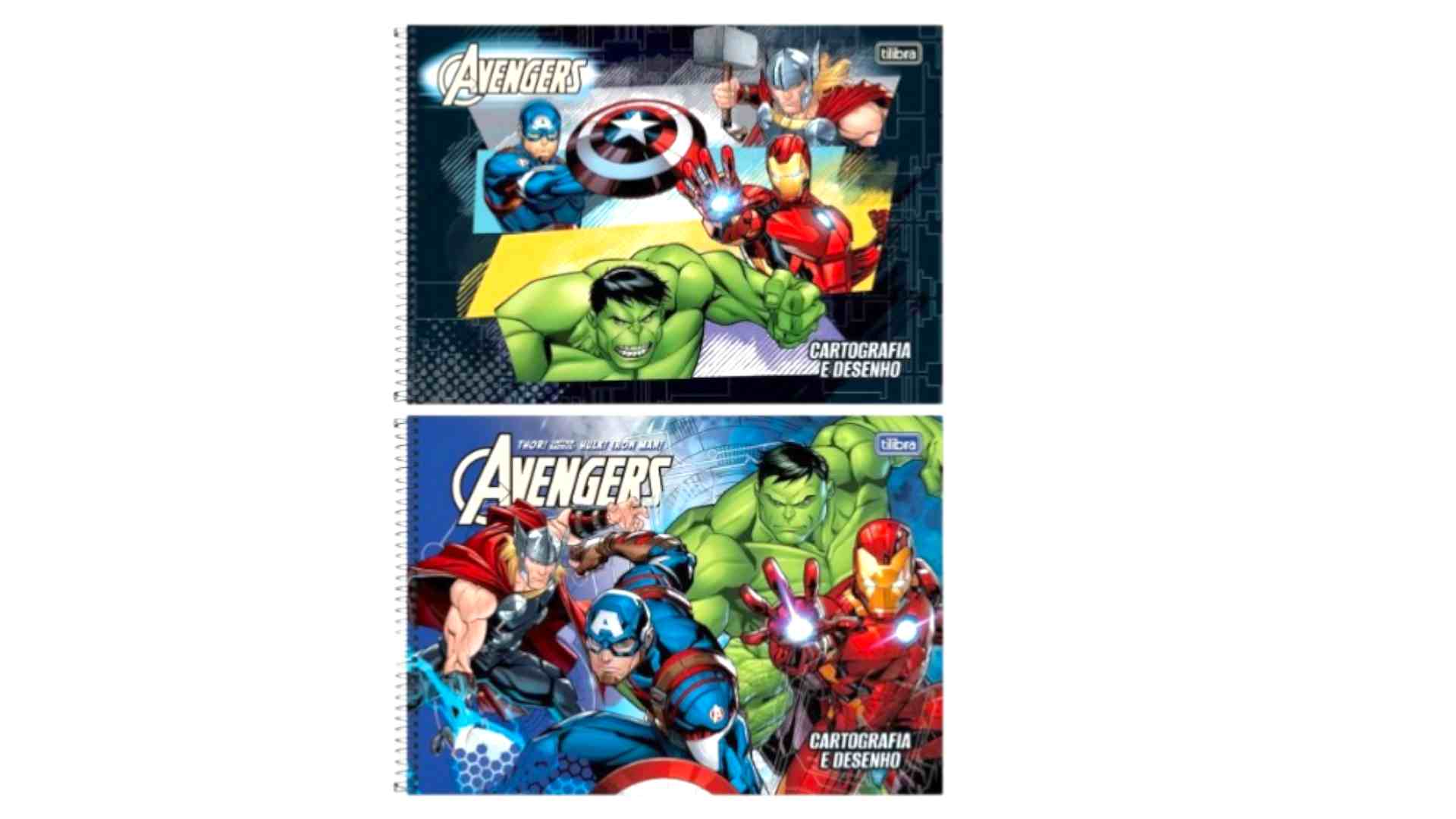 CADERNO DESENHO/CARTOGRAFIA AVENGERS